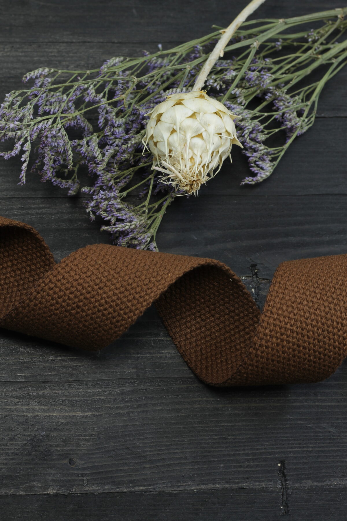 Baumwollgurtband 4cm breit: Brandy