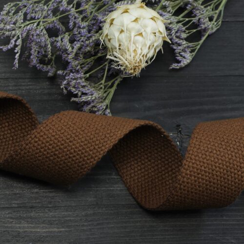 Baumwollgurtband 4cm breit: Brandy