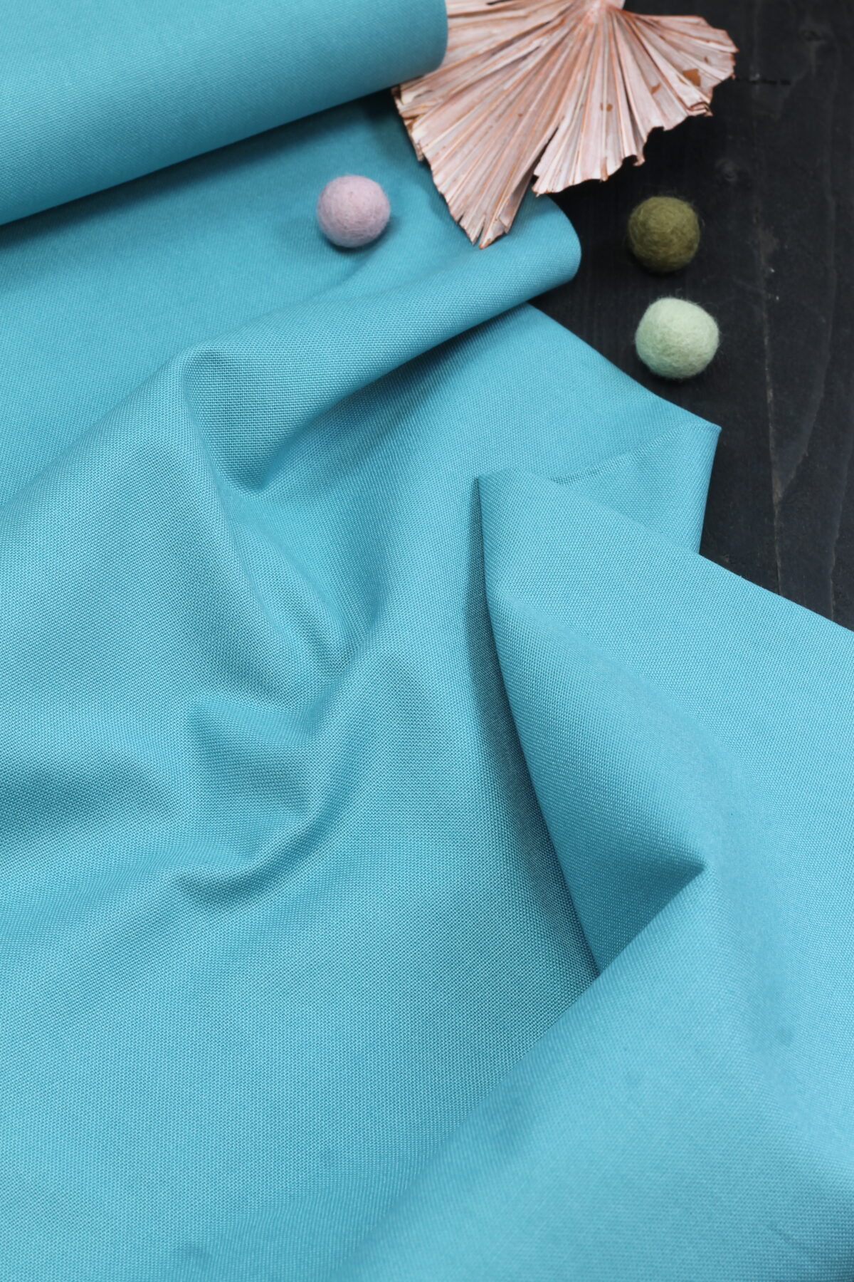 Canvas Uni Dunkelmint