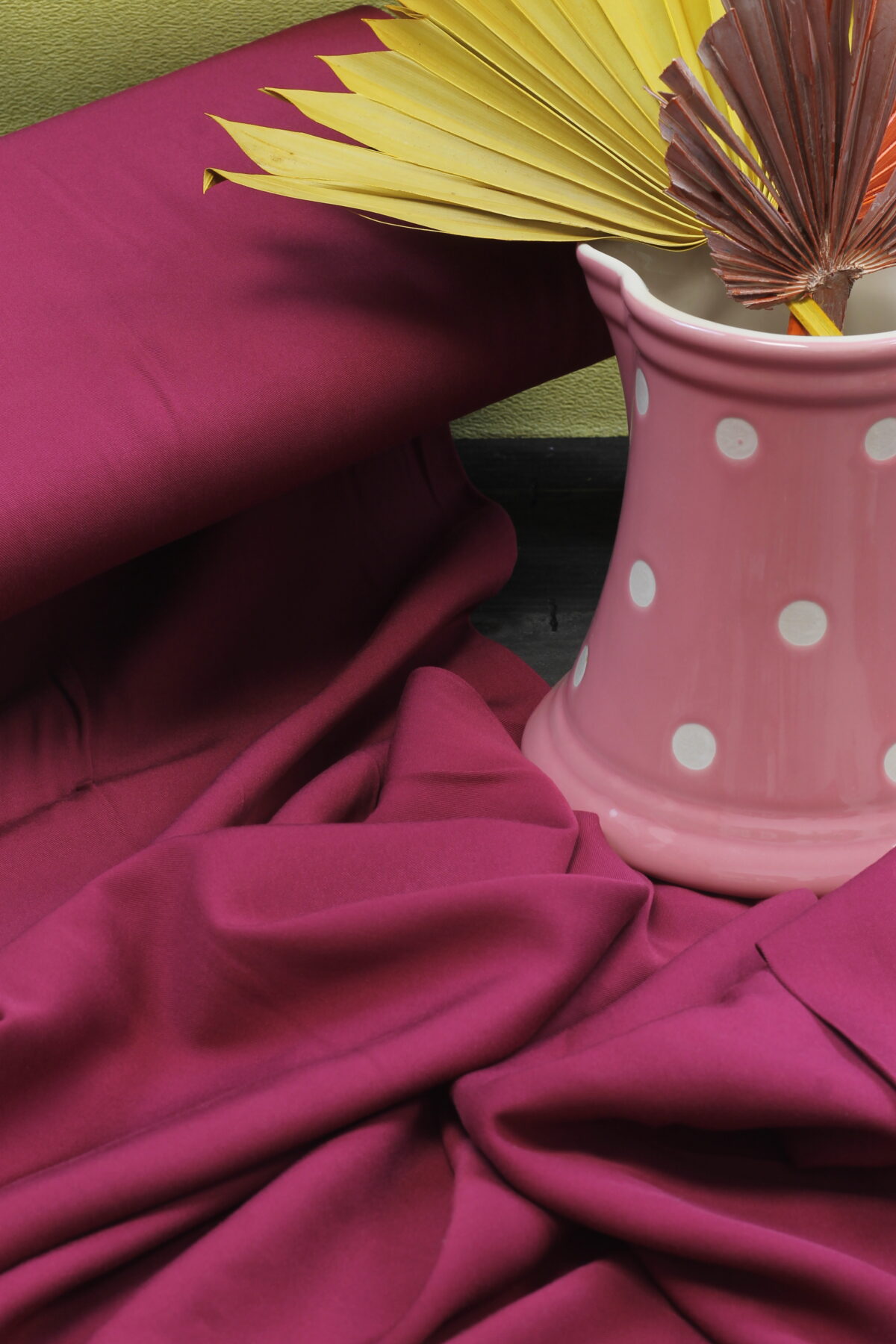 Viskose Twill: Uni Himbeere