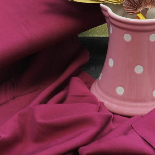 Viskose Twill: Uni Himbeere
