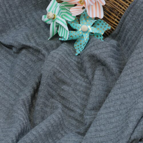 Jacquard Jersey Uni Anthrazit Melange
