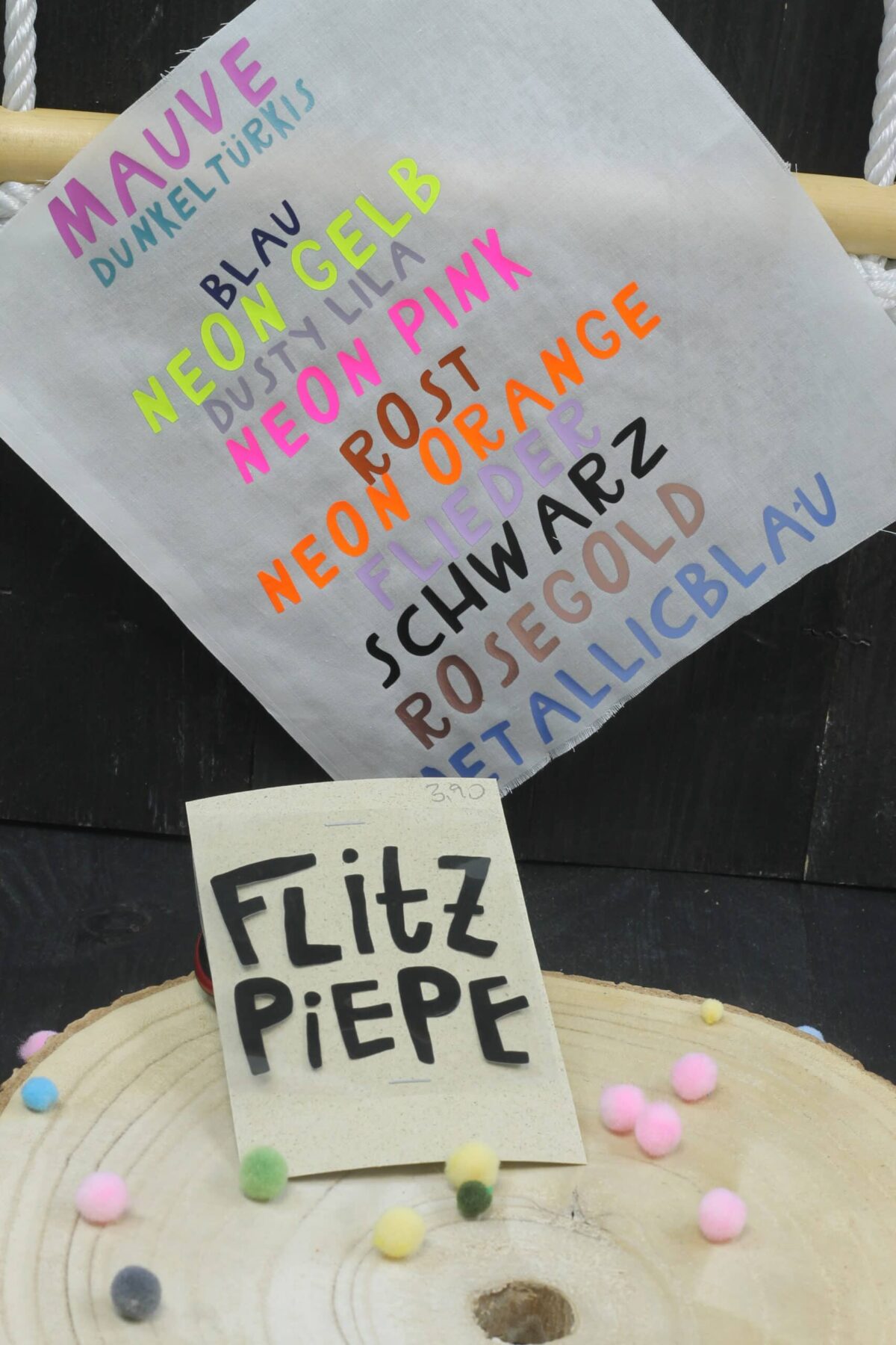 Plott "Flitzpiepe" in 11 verschiedenen Farben