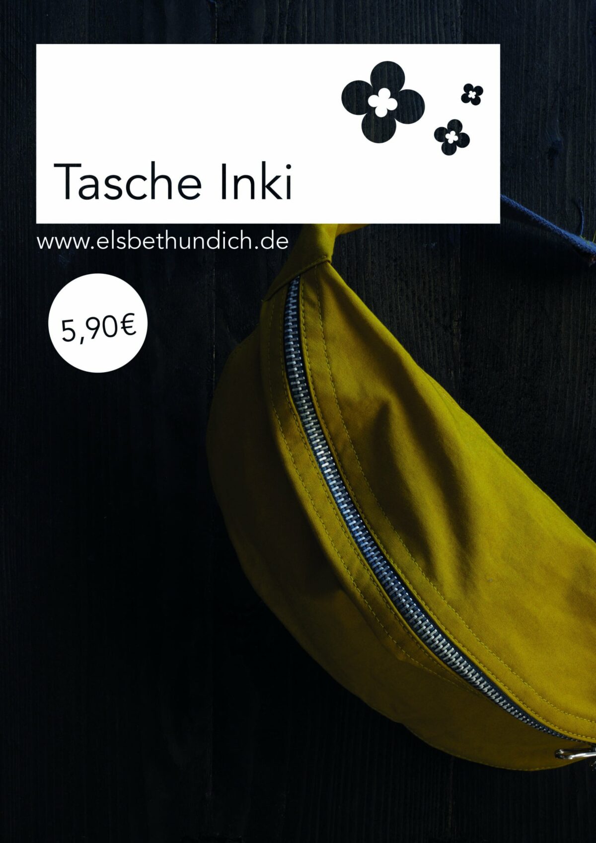 Nähset: Hipbag Inki groß "Dry Oilskin Pumpkin & Savanna Floral Diguise Sweet Breeze" – Bild 3