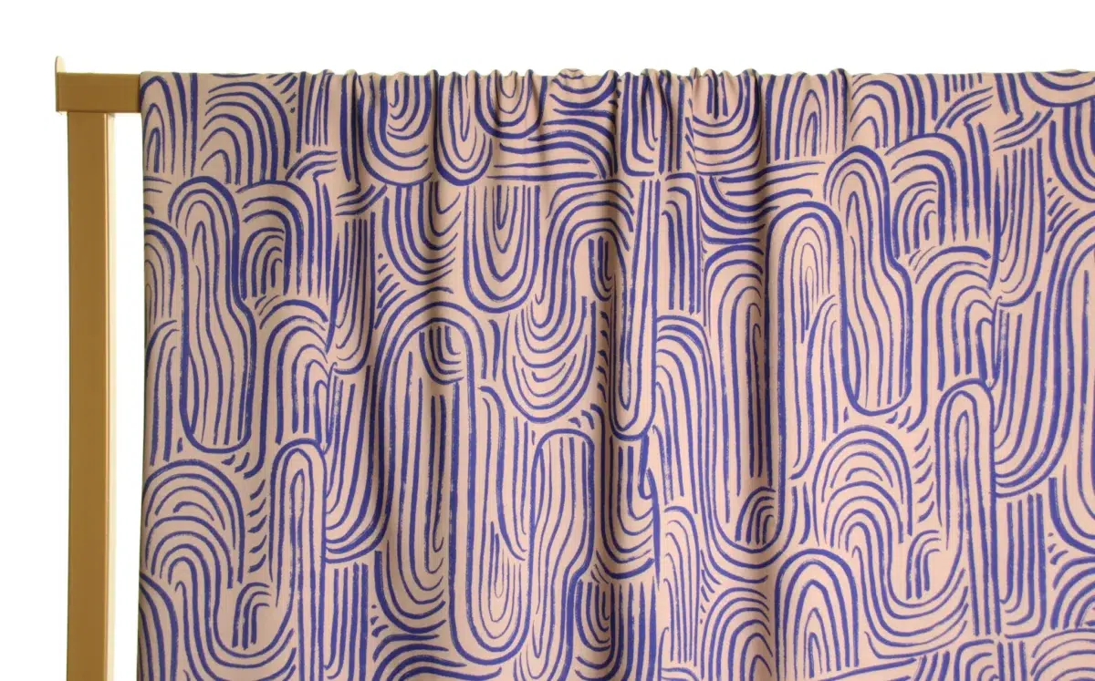 Atelier Jupe: "Viskose with blue abstract print"