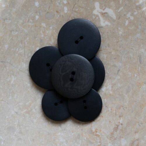 Atelier Brunette: Knopf "Palm Night/Deep Charcoal" 15mm