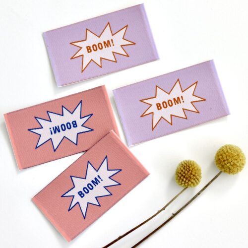 #mehrEtikette BOOM Patches zum Aufbügeln oder Aufnähen  2x2
