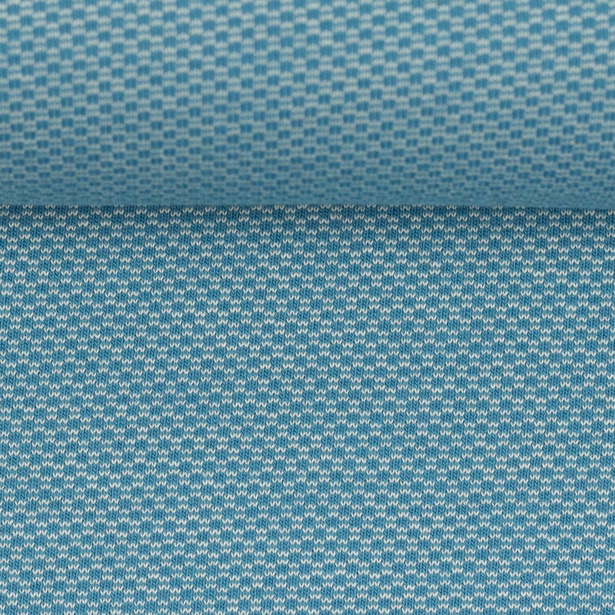 Swafing: Jacquard Jersey "Leroy" Türkis ***Reststück 1,15m***