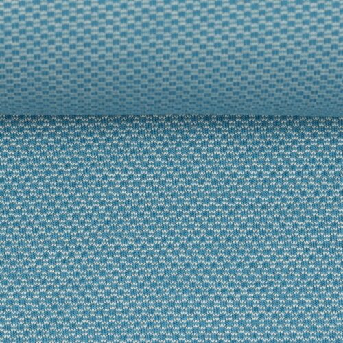 Swafing: Jacquard Jersey "Leroy" Türkis ***Reststück 1,15m***