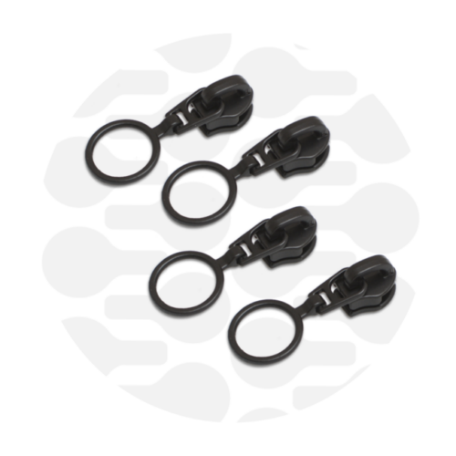 Zipper Zoo. Loop Zipper Slider 4 Stück Black 6mm