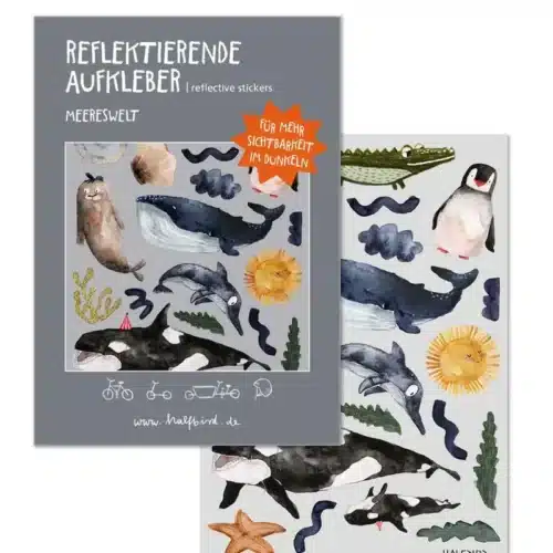 Halfbird: reflektierende Sticker Set "Meereswelt"