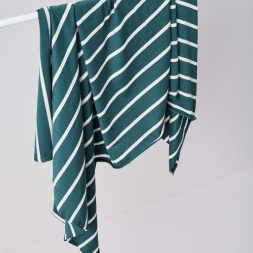 Meet Milk: Nova Stripe Modaljersey - Pond/Shell ***Reststück 0,7m***