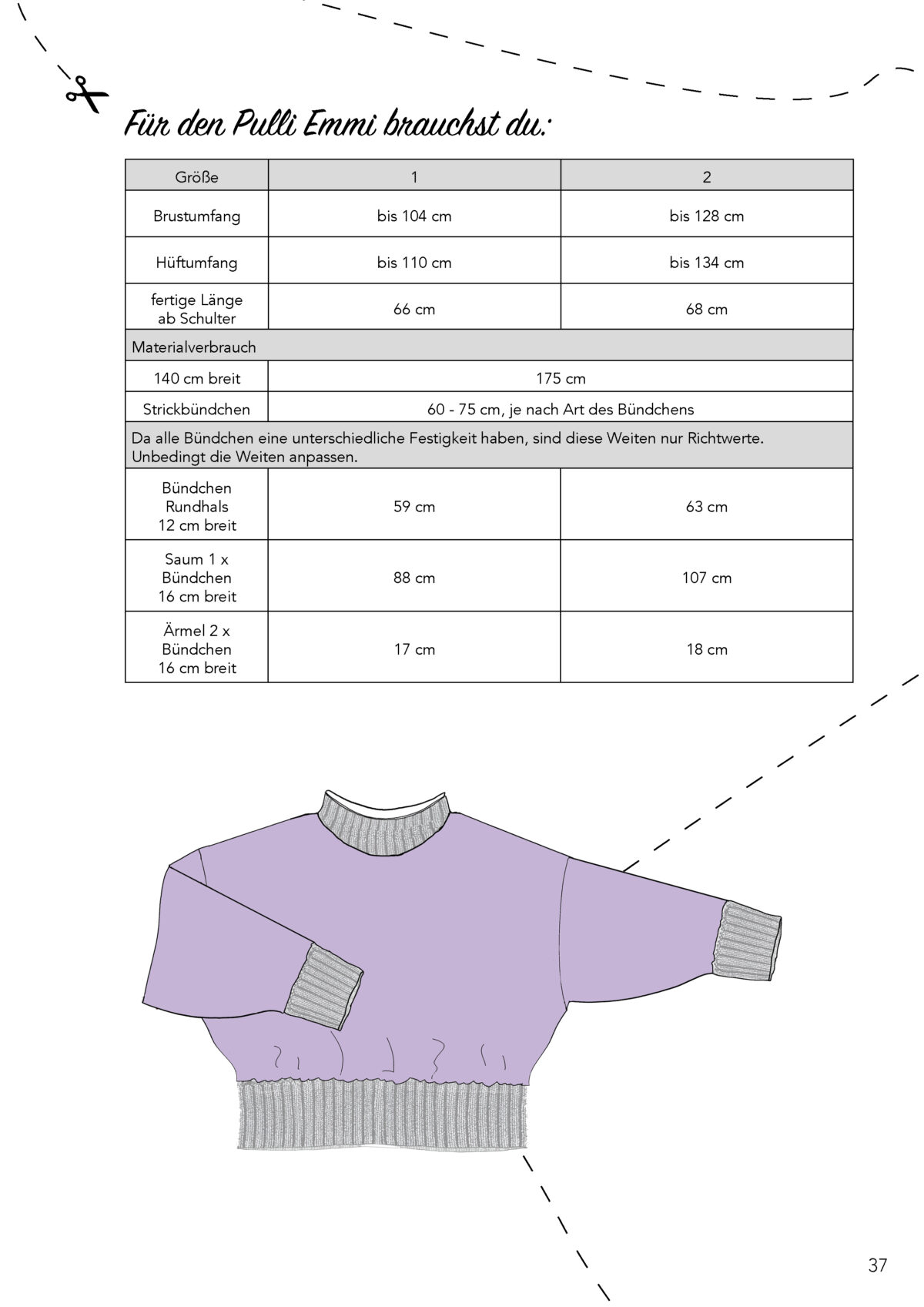 Papierschnittmuster: Oversized Pulli "Emmi" – Bild 2