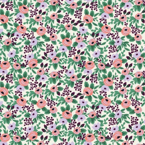 Cotton and Steel: "Primavera" Rifle Paper Rosa in Lavender