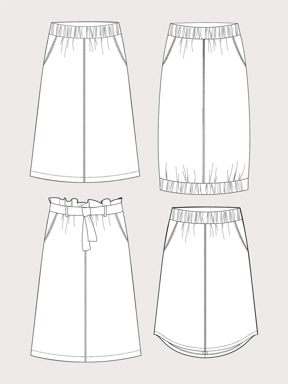 The Assembly Line: A-LINE MIDI SKIRT PATTERN – Bild 2