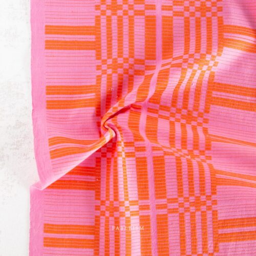 Fableism: "Swedish Holiday" Astrid Weave Pink/Red - Jacquard Baumwolle