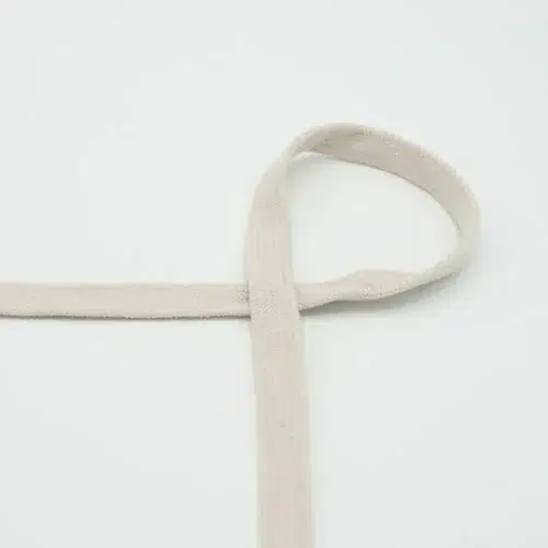 Flachkordel: Baumwolle 1,5cm Sand