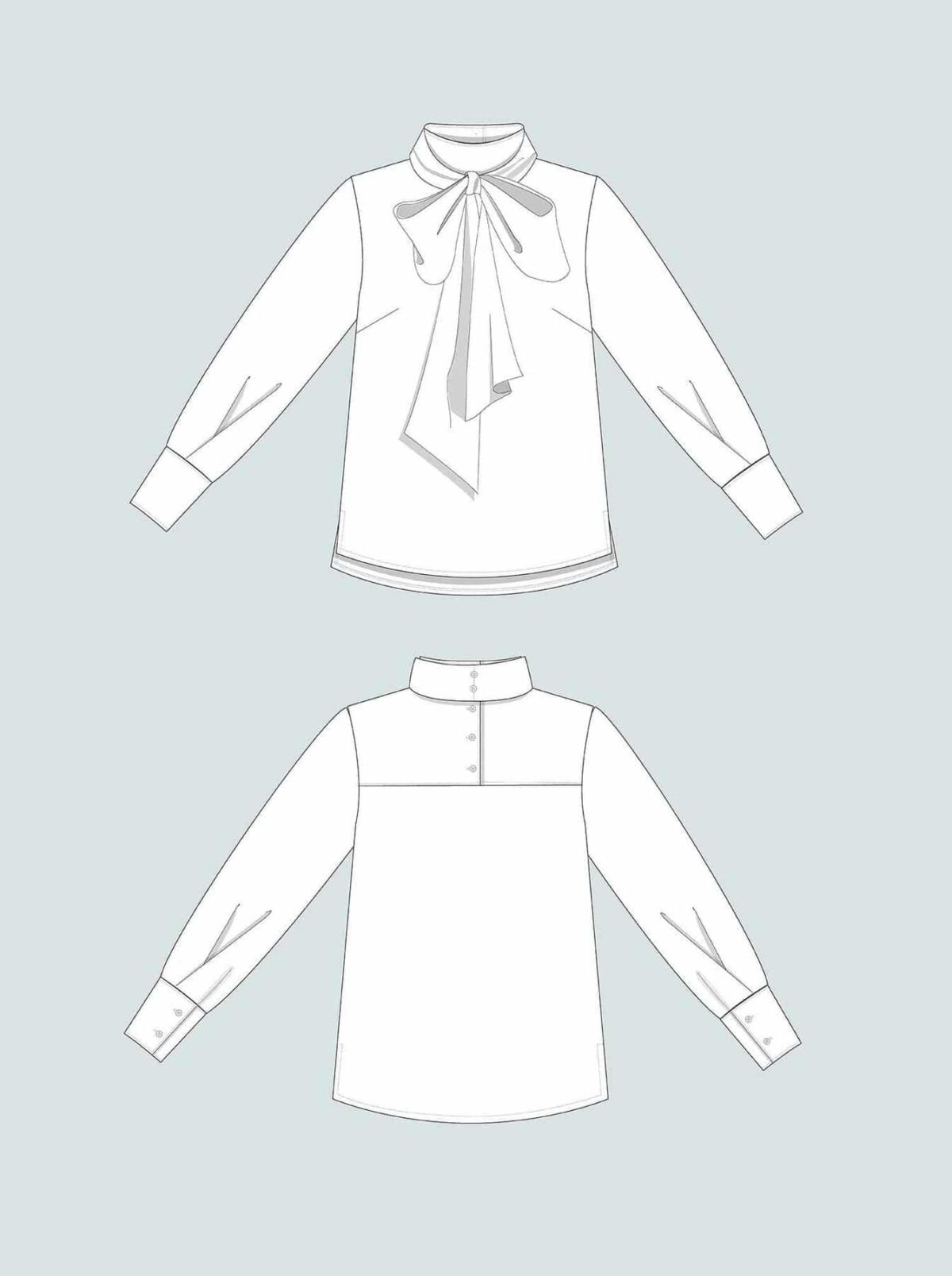 Schnittmuster: The Assembly Line "Tie Bow Blouse" XL-3XL – Bild 2