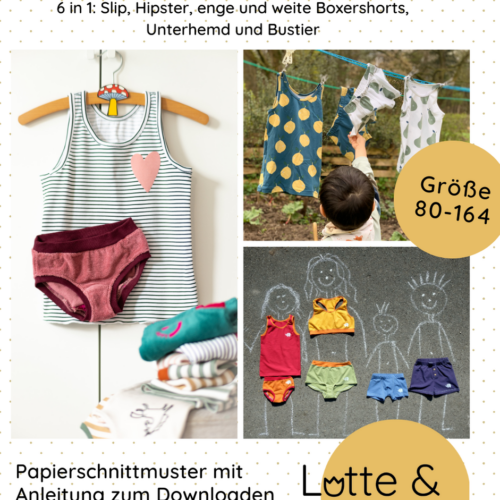 Schnittmuster: Lotte und Ludwig "Wäsche Basics" Kids