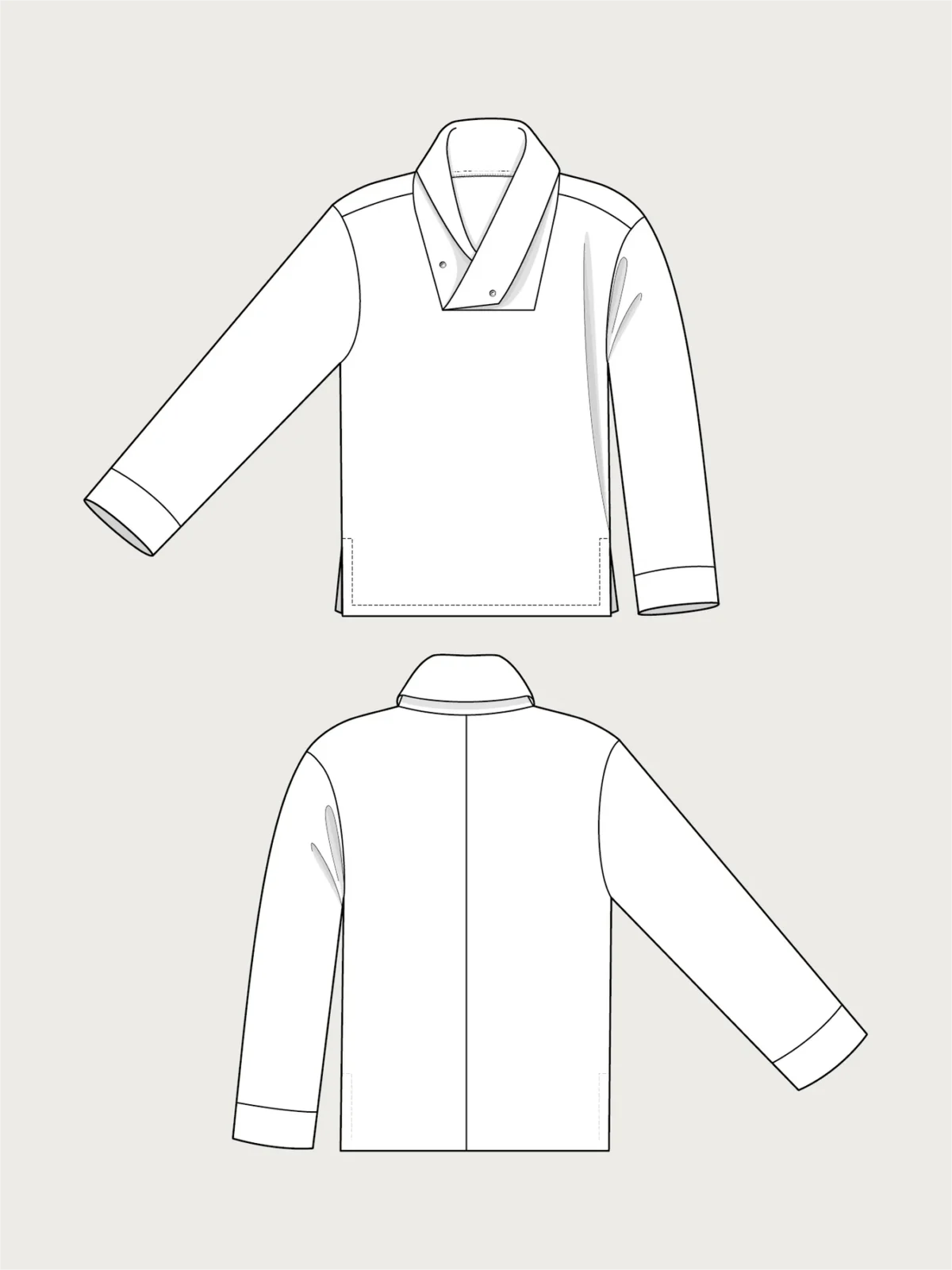 Schnittmuster: The Assembly Line "Wrap Collar Shirt XS-L" – Bild 2