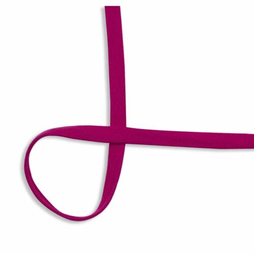 Flachkordel: Baumwolle 1,5cm Fuchsia