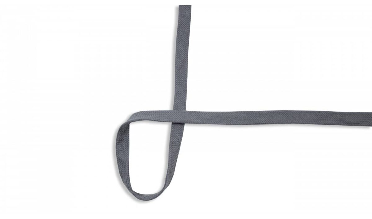 Flachkordel: Baumwolle 1,5cm Anthrazit