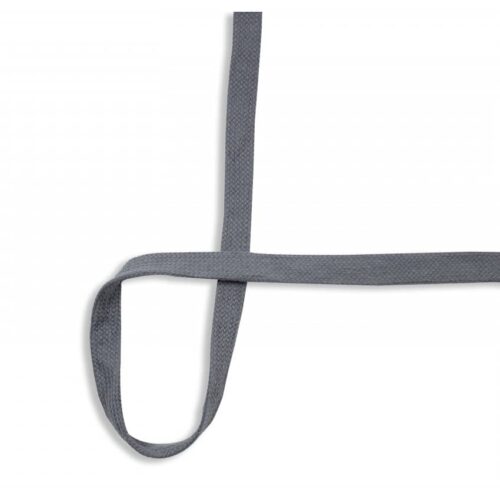 Flachkordel: Baumwolle 1,5cm Anthrazit