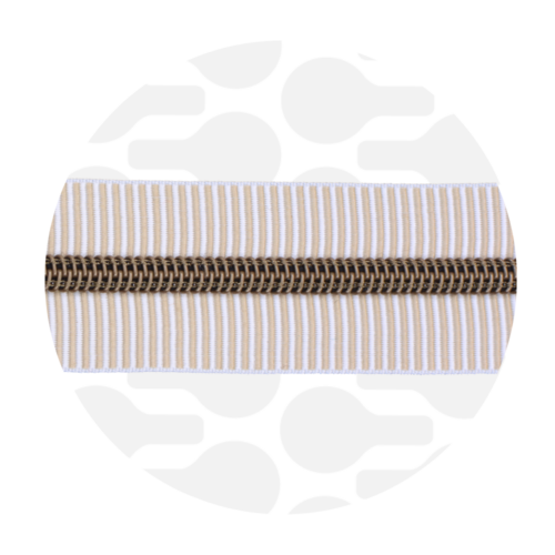 Zipper Zoo: Endlos Reißverschluss metallisiert Striped Beach 1m, Raupe Antique Brass