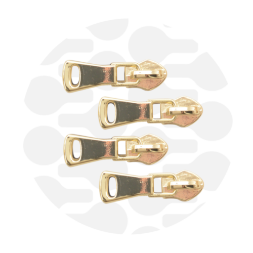 Zipper Zoo. Allround Zipper Slider 4 Stück Gold