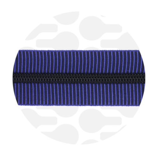 Zipper Zoo: Endlos Reißverschluss metallisiert Striped Blueberry 1m, Raupe Black