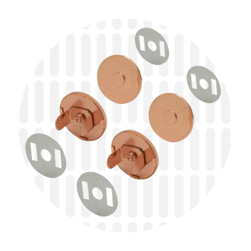 Zipper Zoo Magnetverschluss Rosegold 2 Stück