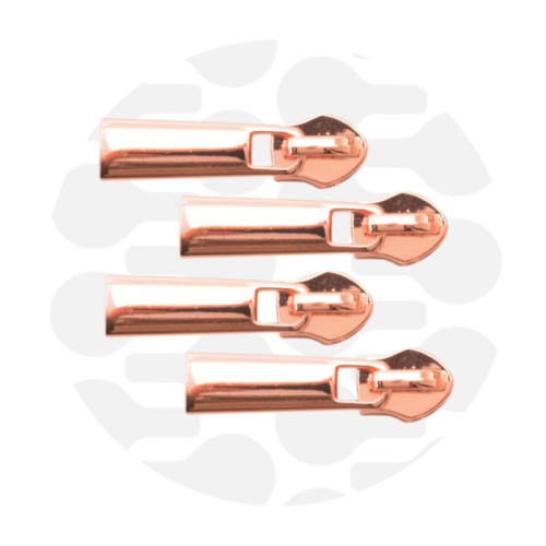 Zipper Zoo. Classic Zipper Slider 4 Stück Rose Gold 6mm