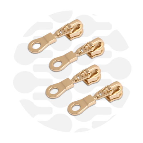 Zipper Zoo. Donut Zipper Slider 4 Stück Gold