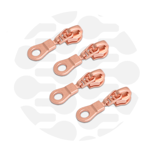 Zipper Zoo. Donut Zipper Slider 4 Stück Rosegold