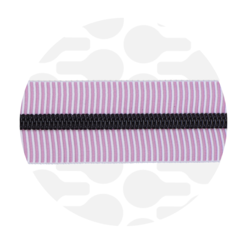 Zipper Zoo: Endlos Reißverschluss metallisiert Striped Dusty Pink 1m, Raupe Black