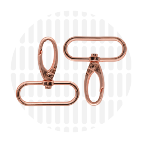 2Stück Zipper Zoo Karabiner: 38mm Rosegold