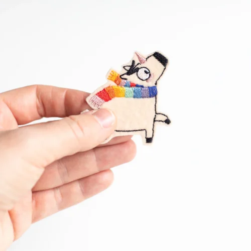 halfbird: aufnäher "großer beiger vogel" (kopie)