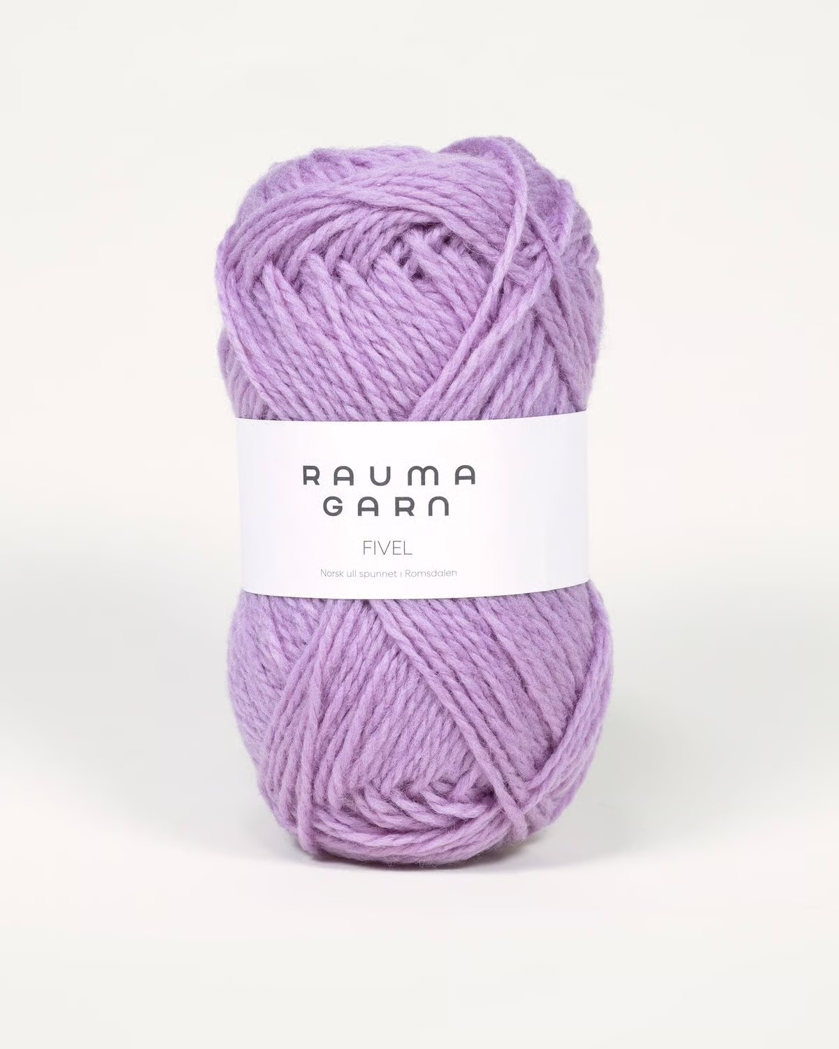 Rauma Fivel Garn – 100 % norwegische Wolle in Lavendel, weiches zweifädiges Strickgarn für Pullover, Mützen und Schals