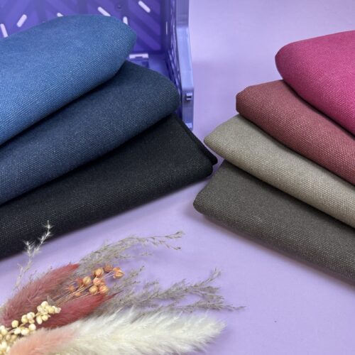 Schwerer Canvasstoff in Ocker – ideal für Taschen, Rucksäcke & Deko