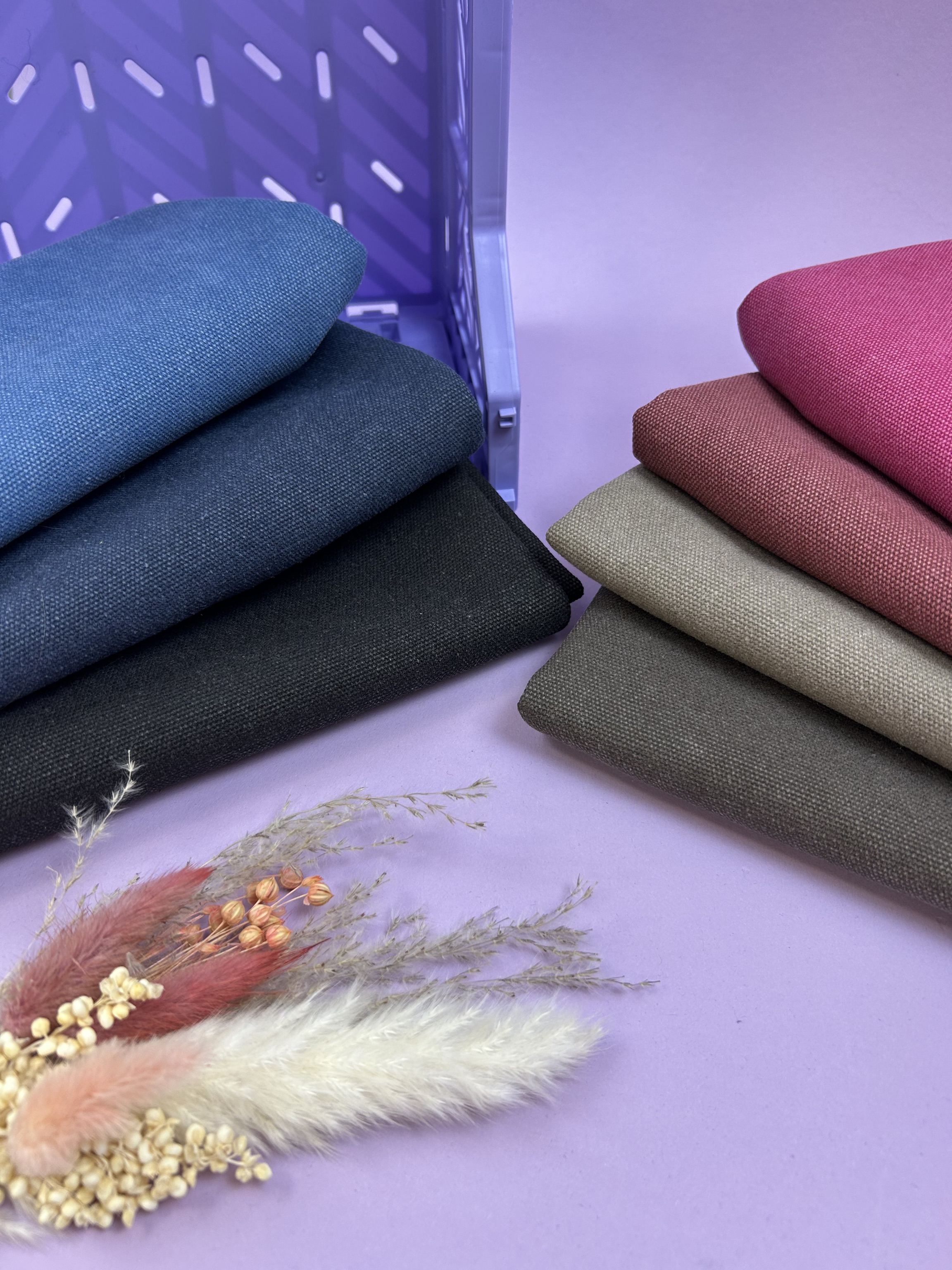Schwerer Canvasstoff in Ocker – ideal für Taschen, Rucksäcke & Deko