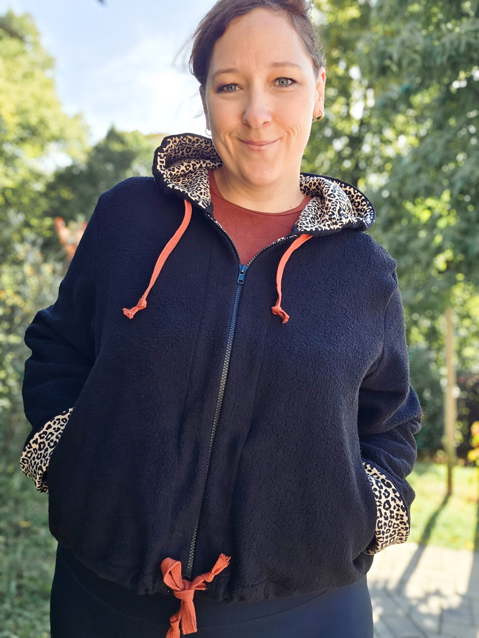 nähset jacke damen – fritzi von elsbeth und ich "teddy blau"