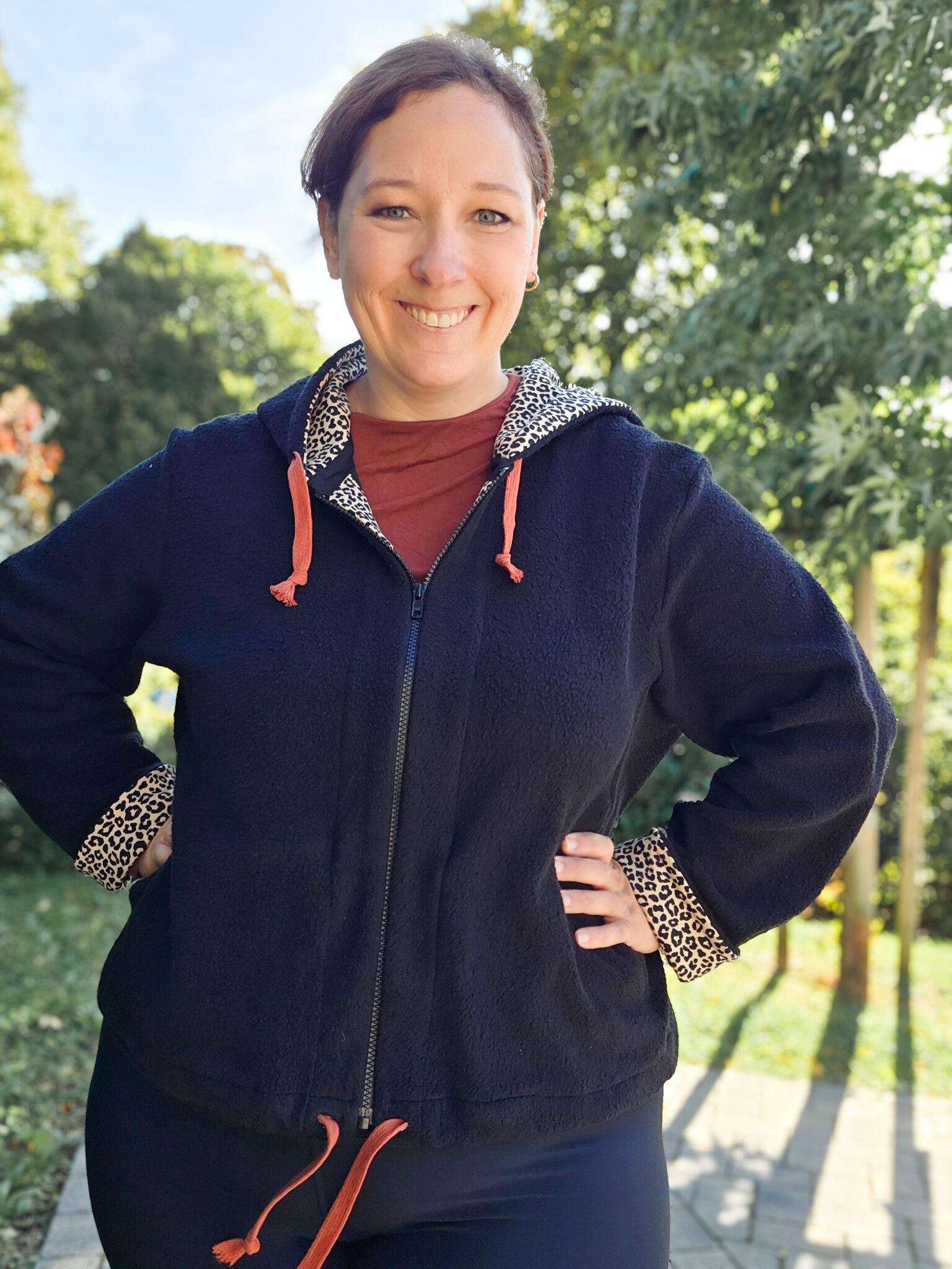 nähset jacke damen – fritzi von elsbeth und ich "teddy blau"