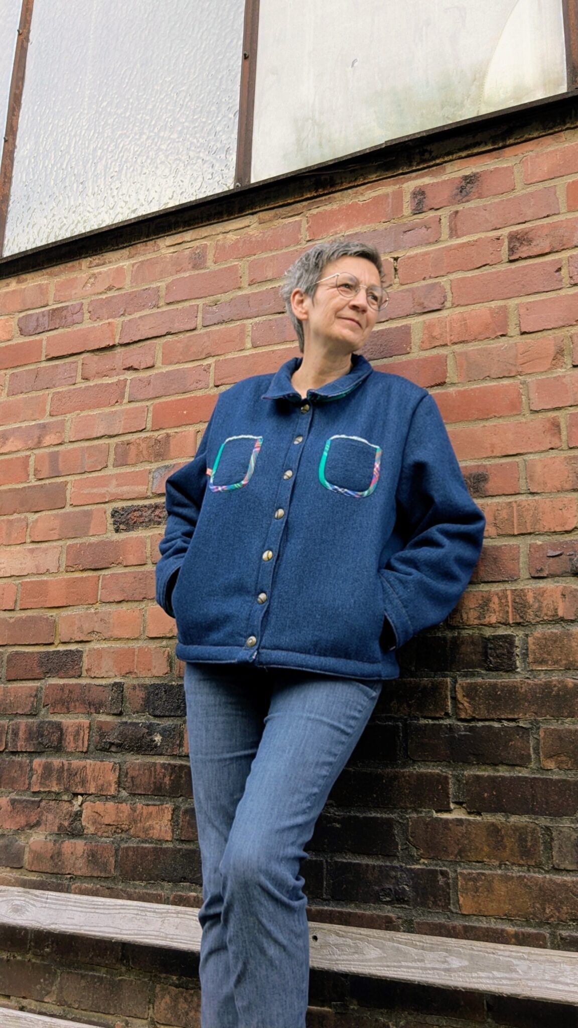nähset jacke damen – fritzi von elsbeth und ich "teddy blau"