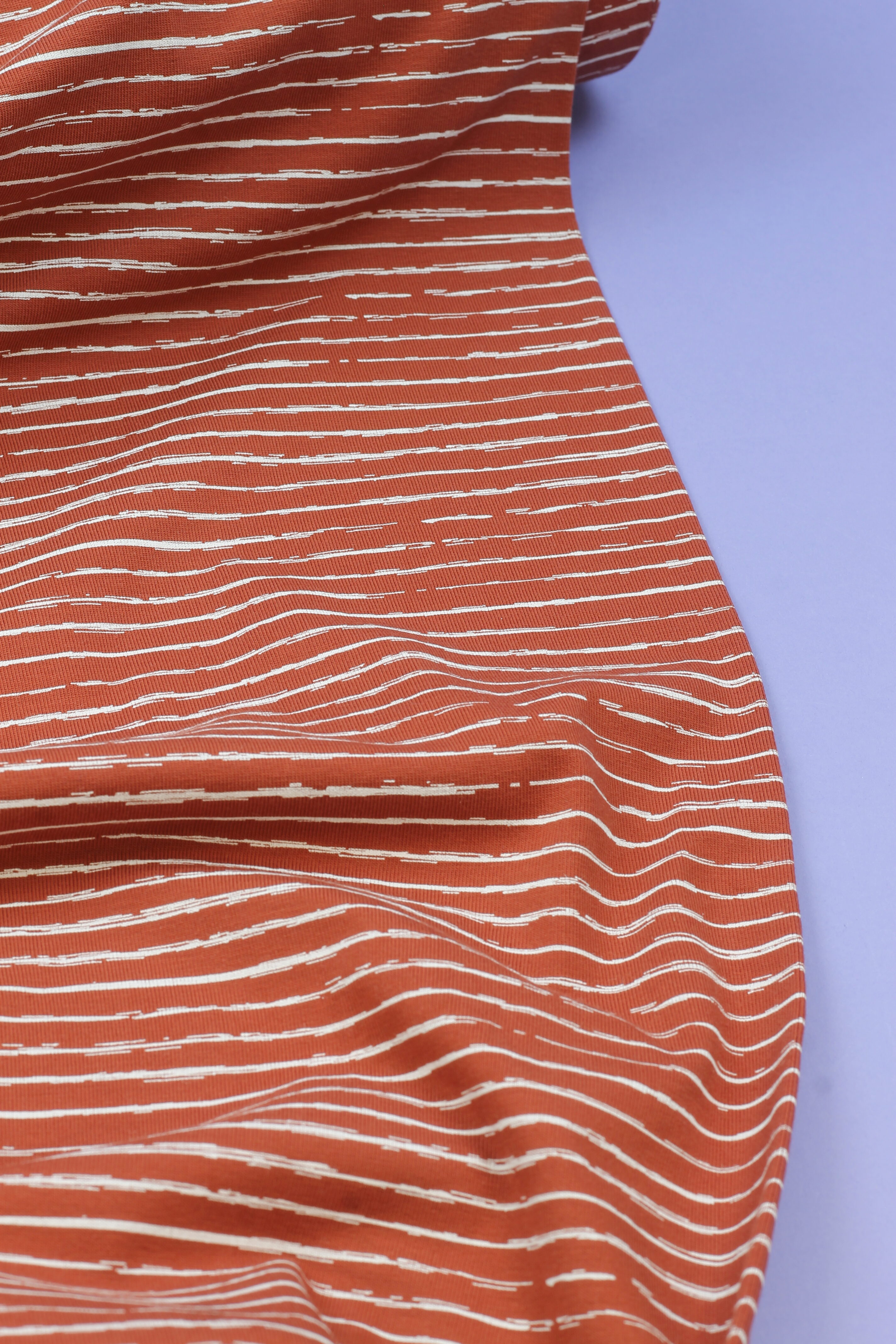 Jersey – Weicher Baumwolljersey mit Streifenmuster Stone