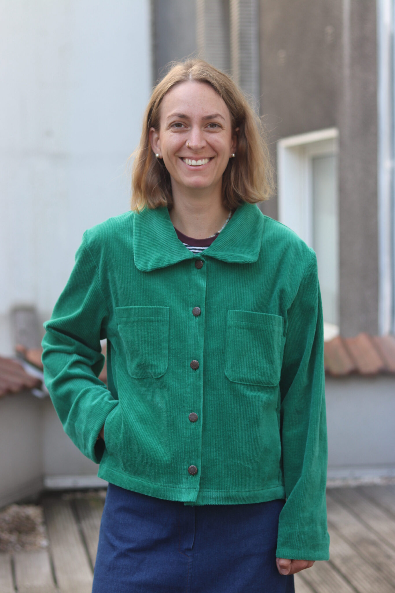 nähset jacke damen – fritzi von elsbeth und ich "teddy blau"
