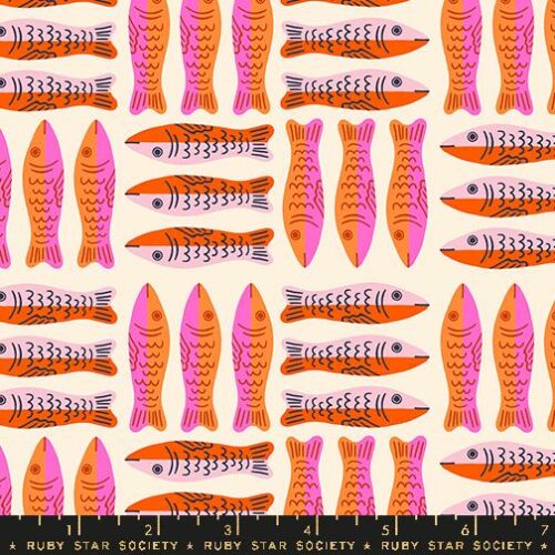 Ruby Star Society: "Ooh Lucky Lucky" Sardines in Pink by Alexia Abbegg ***Reststück 0,40m***