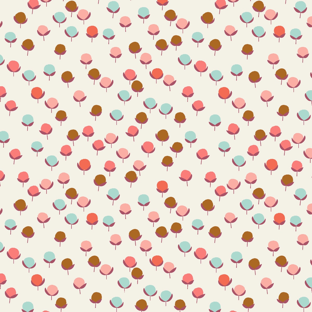 Cotton and Steel: "Gathering in the Garden" Budlings - Pink Blossom Fabric