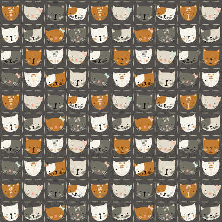 Cotton and Steel: "Kitty Kats" Kuties Calico