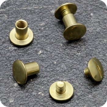10x Buchschrauben: Gold 3,5mm