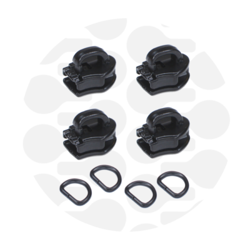 Zipper Zoo. Snap-On Zipper Slider 4 Stück Black